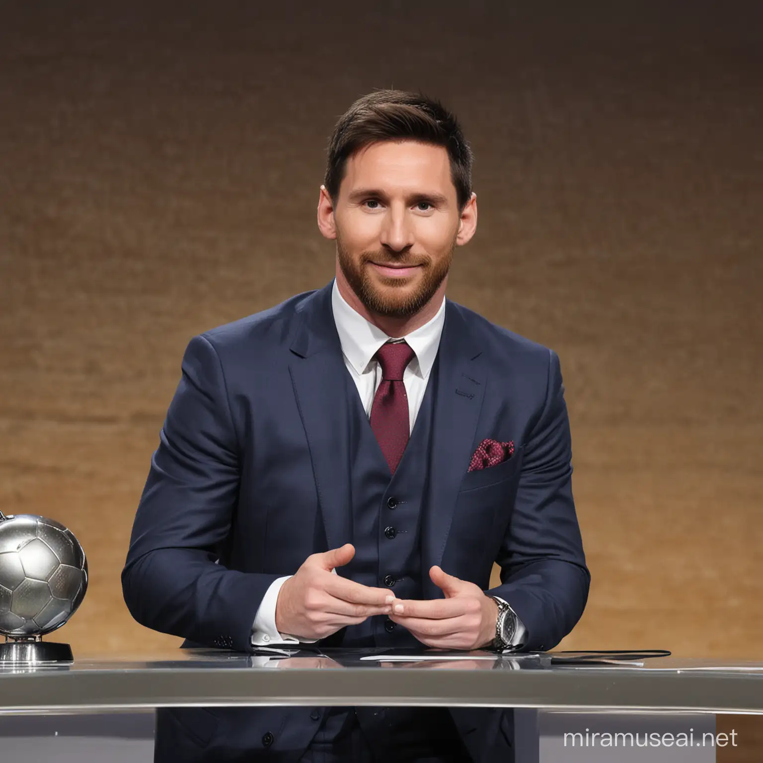 lionel messi as a talk host
