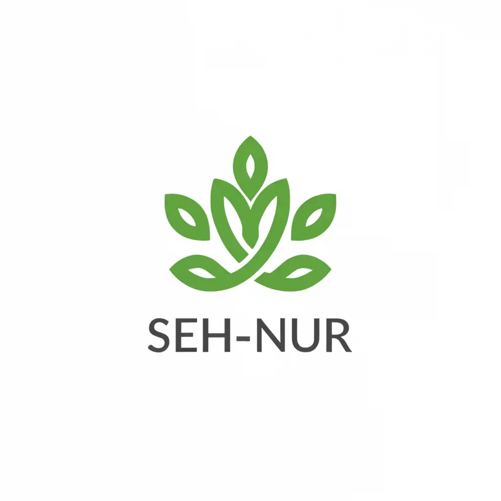 a logo design,with the text "Seh-Nur", main symbol:Healthy Herbs for healing,Moderate,clear background