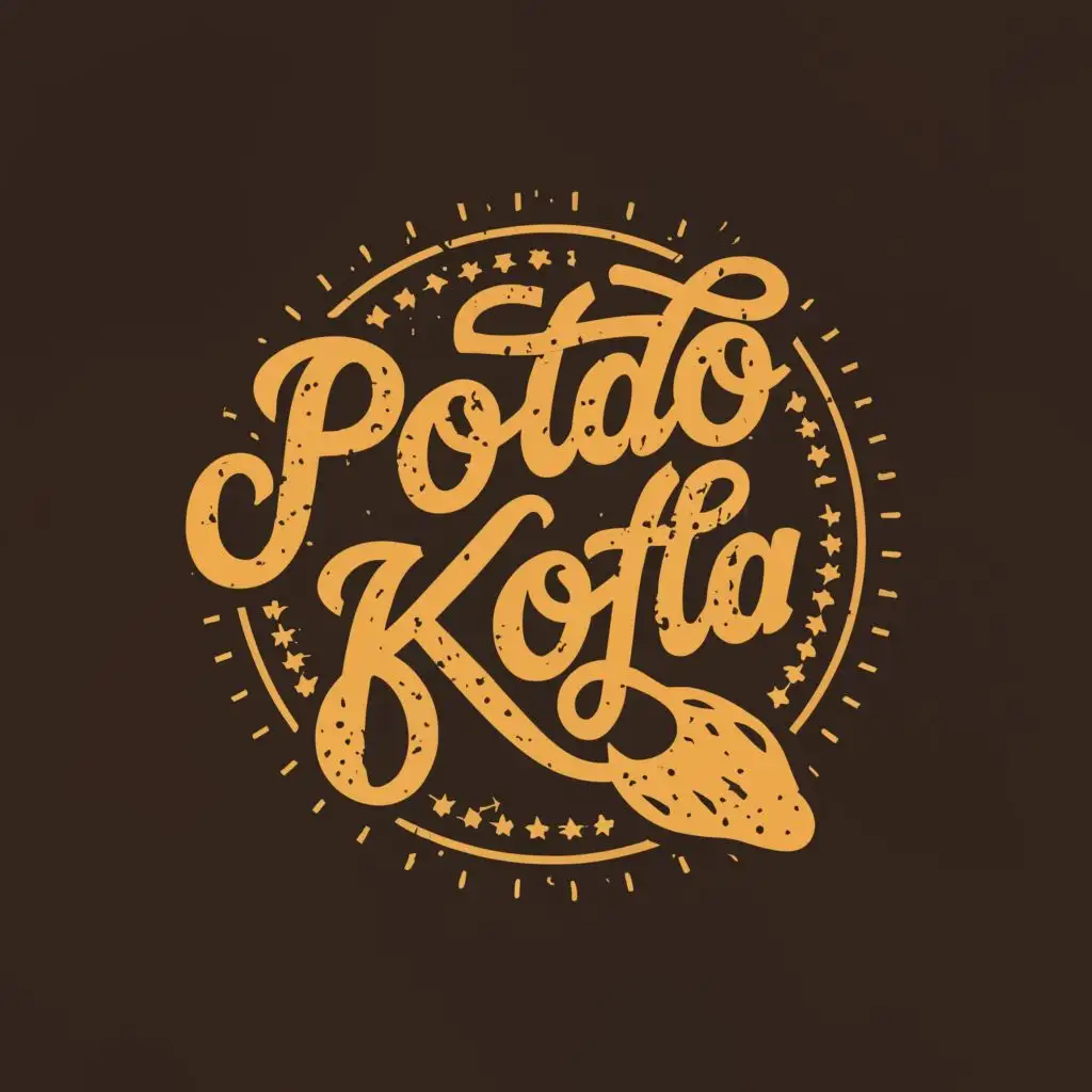logo, 🥔, with the text "Potato kofta", typography, be used in Restaurant industry