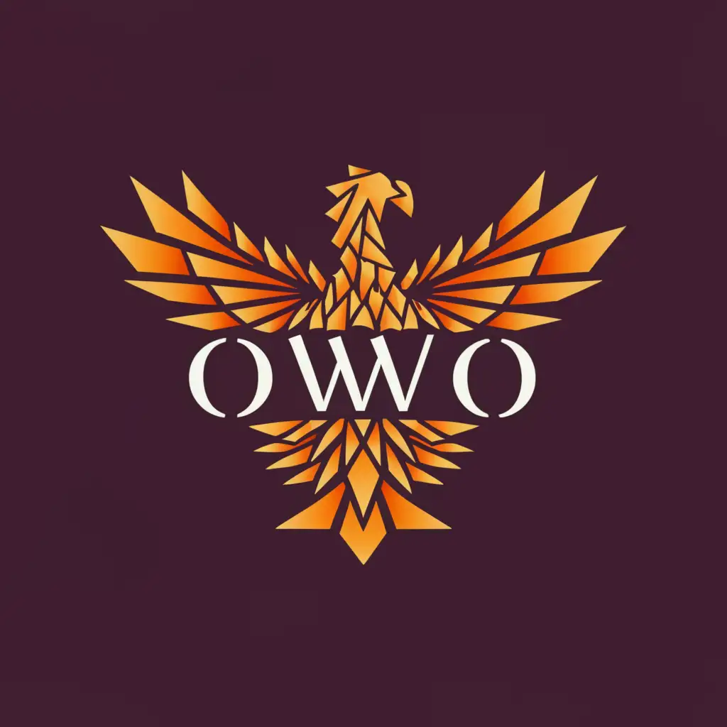 a logo design,with the text "OwO", main symbol:Nest with phoenix,Moderate,be used in Events industry,clear background
