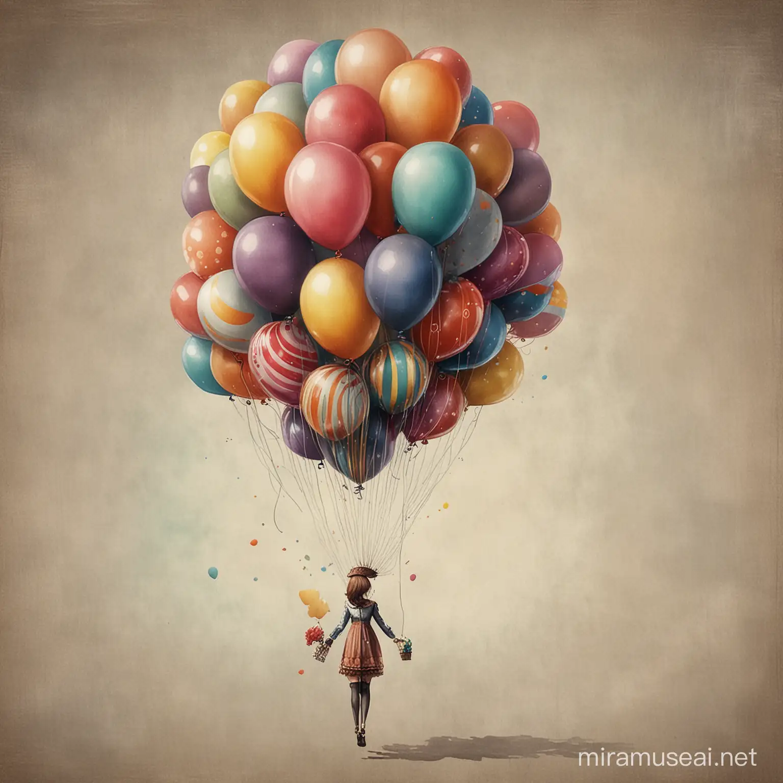 Whimsical  art, balloons