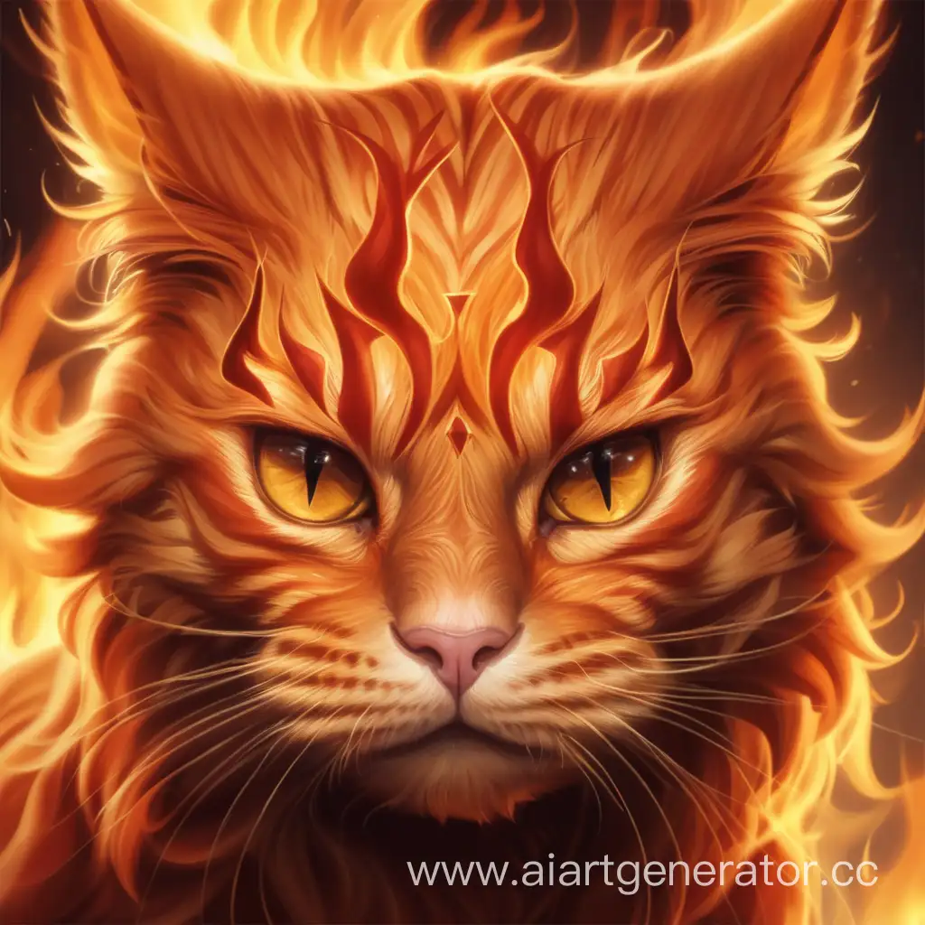 Mischief-Unleashed-Infernal-Ginger-Cat-in-Fiery-Ambiance