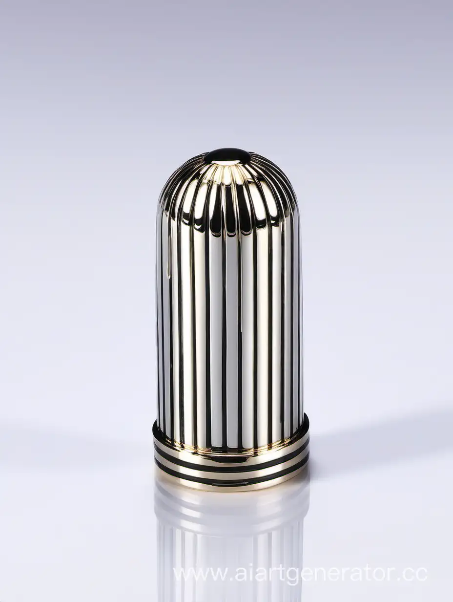 Zamac-Perfume-Decorative-Ornamental-Long-Cap-with-LINES-Metallizing-Finish