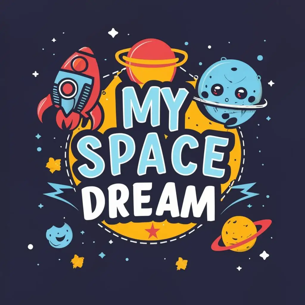 logo, space, with the text "my space dream", typography, be used in Education industry