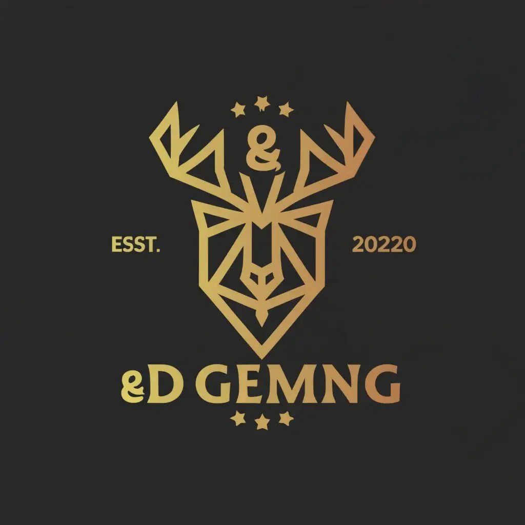 a logo design,with the text "J&D GEMING", main symbol:REVOLUTIONARY DEER,Moderate,clear background