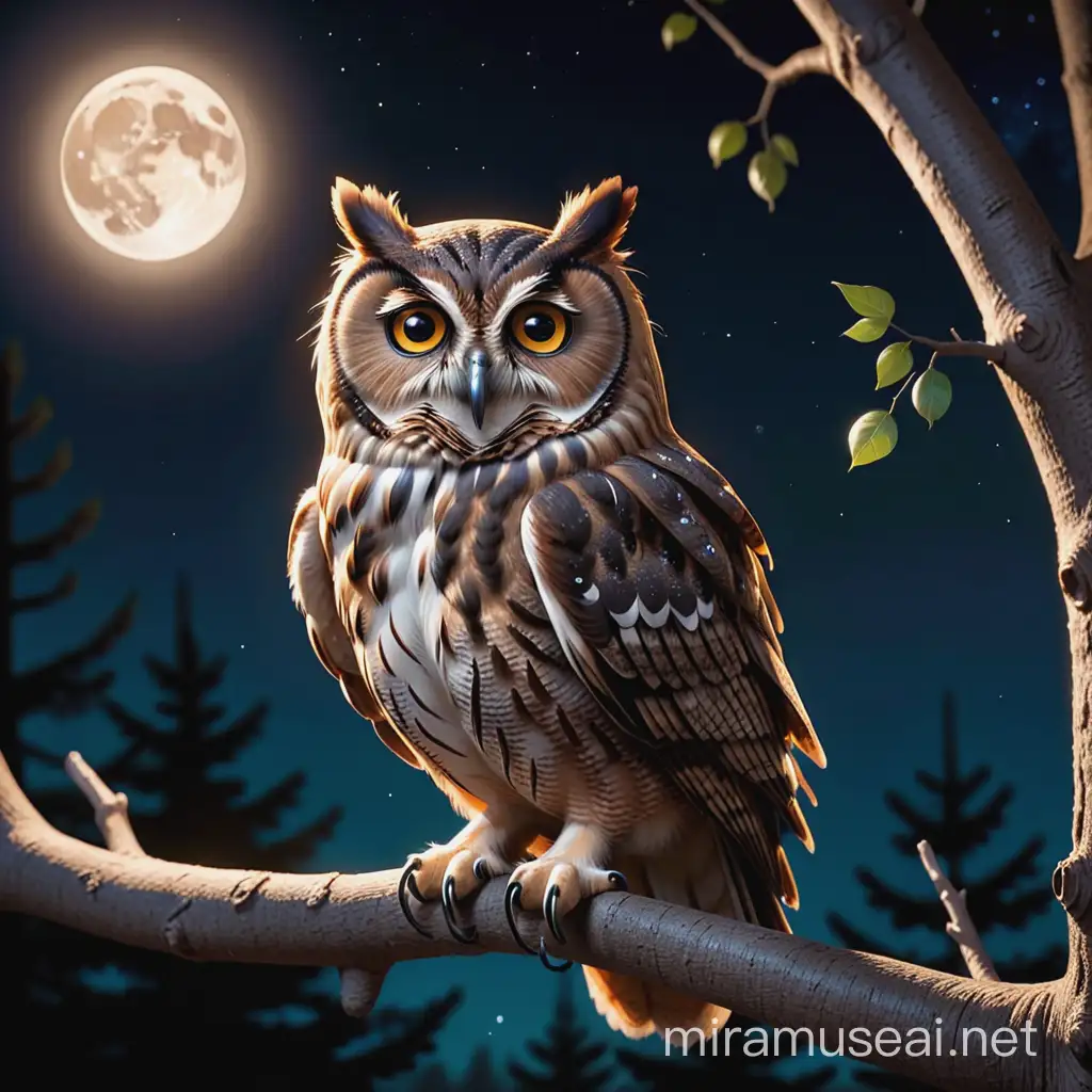 a grumpy old owl hooted at night


