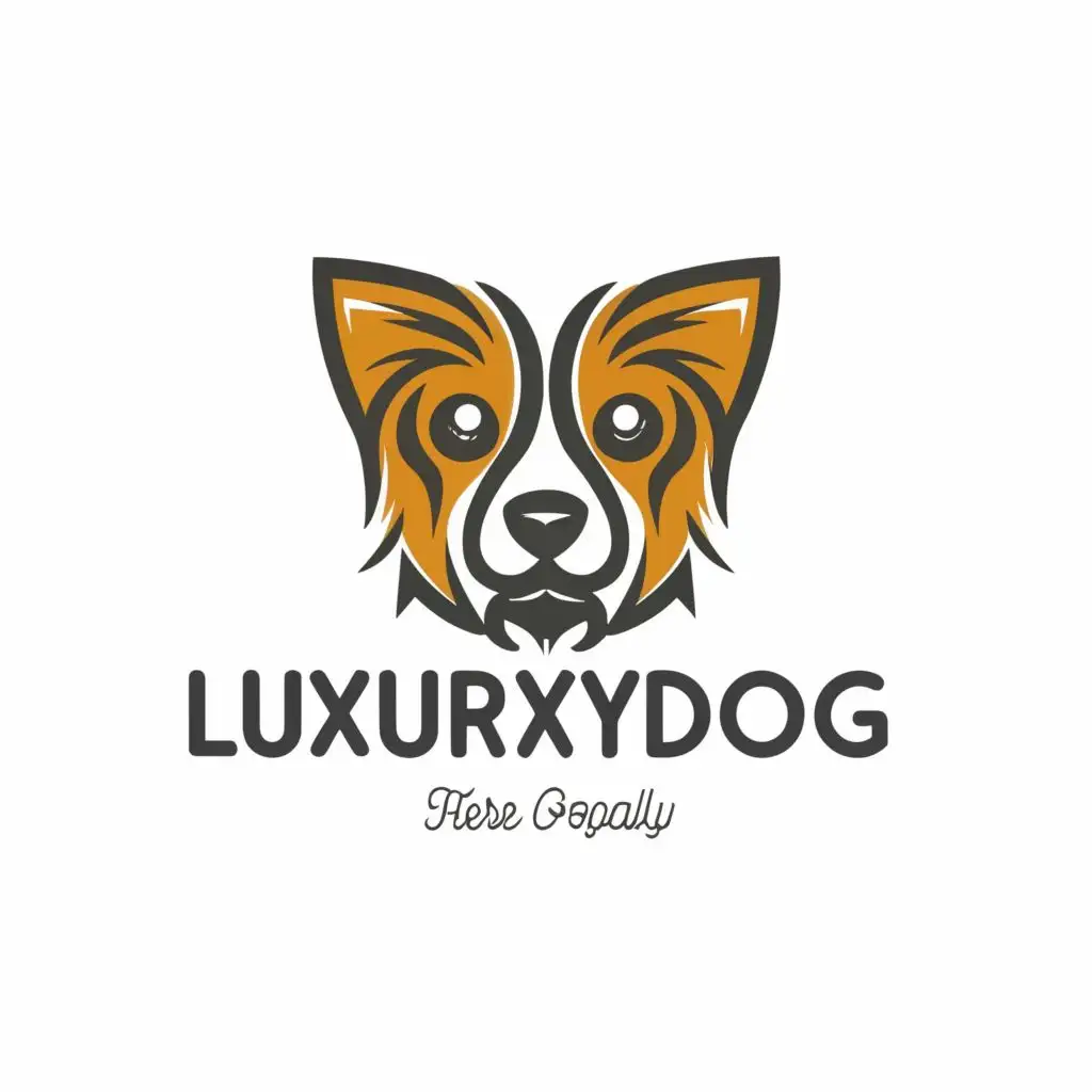 logo, dog, with the text "LuxuryDog", typography, be used in Animals Pets industry