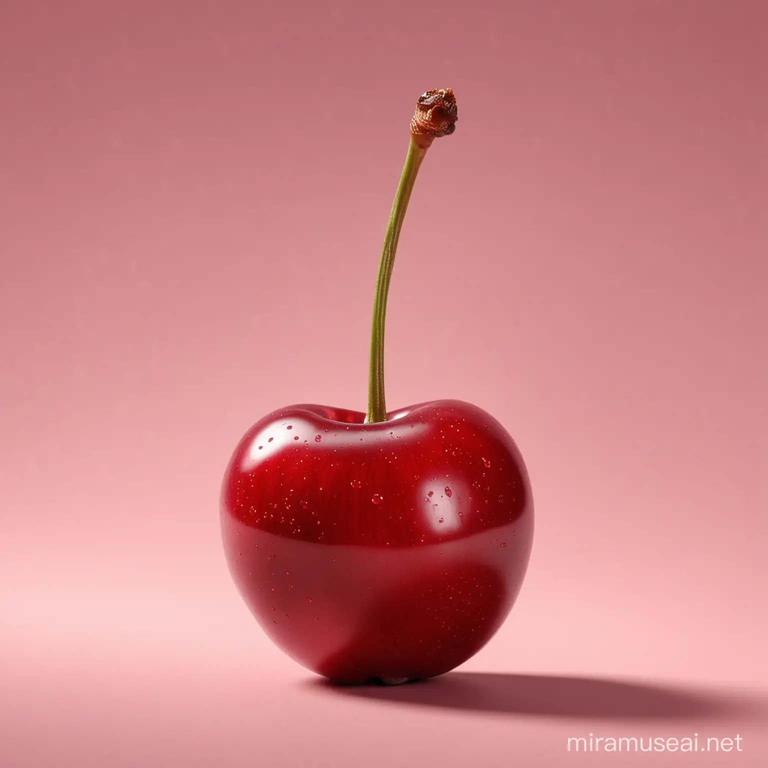 Vibrant Photorealistic Cherry on Colorful Background