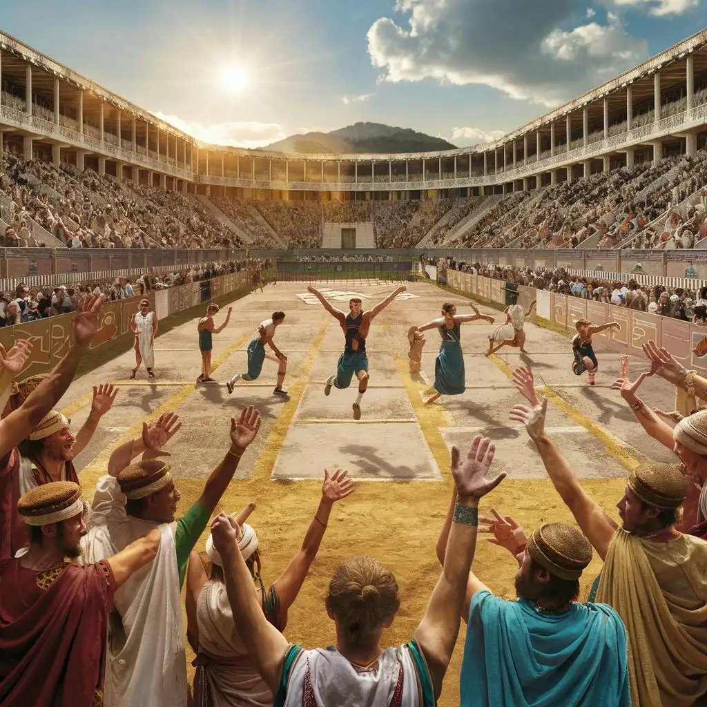 Ancient-Greek-Athletes-Competing-in-the-First-Olympic-Games