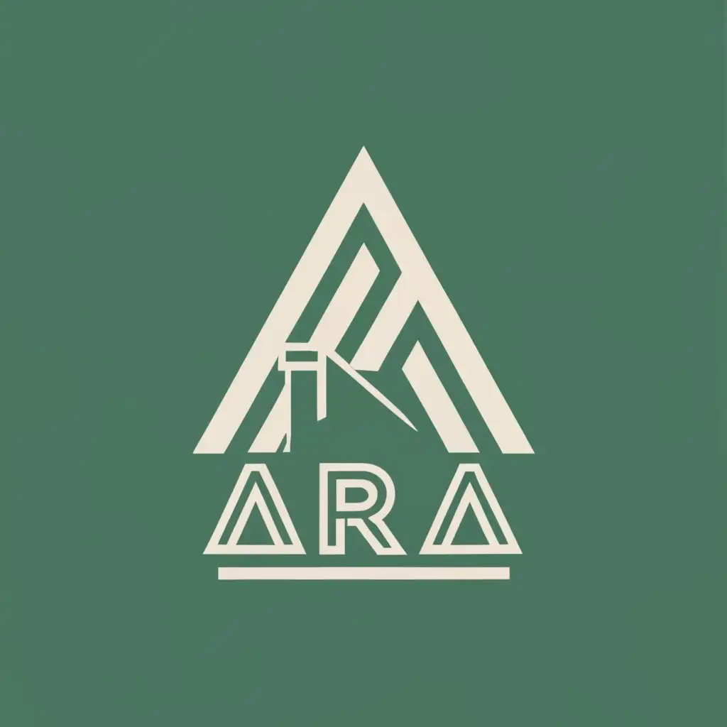 logo, ARA premium design for a deck company, with the text "ARA", typography, be used in Real Estate industry