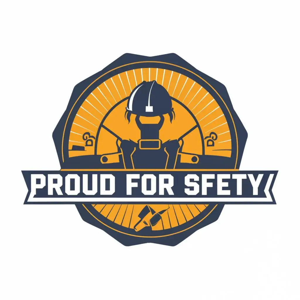 logo, SAFETY, with the text "PROUD FOR SAFETY", typography