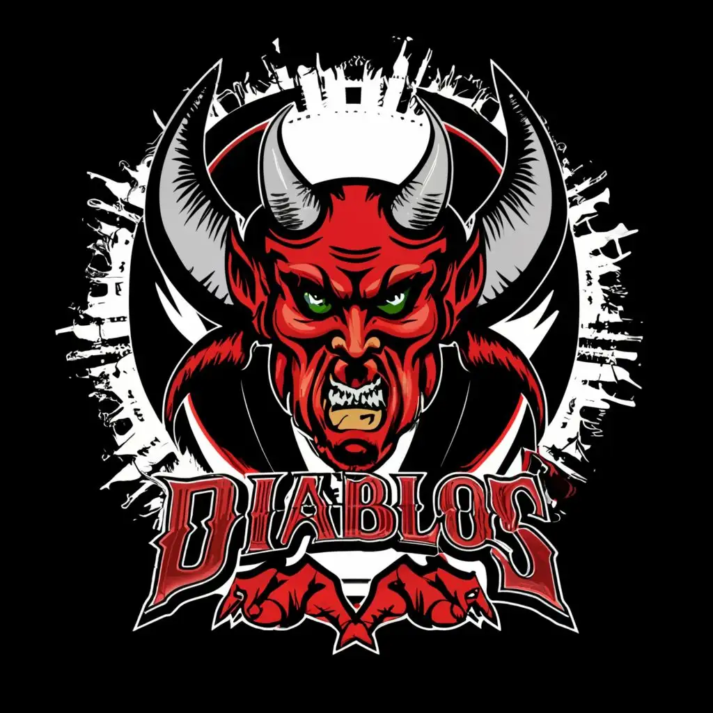 logo, Devil, with the text "The Devils" typography