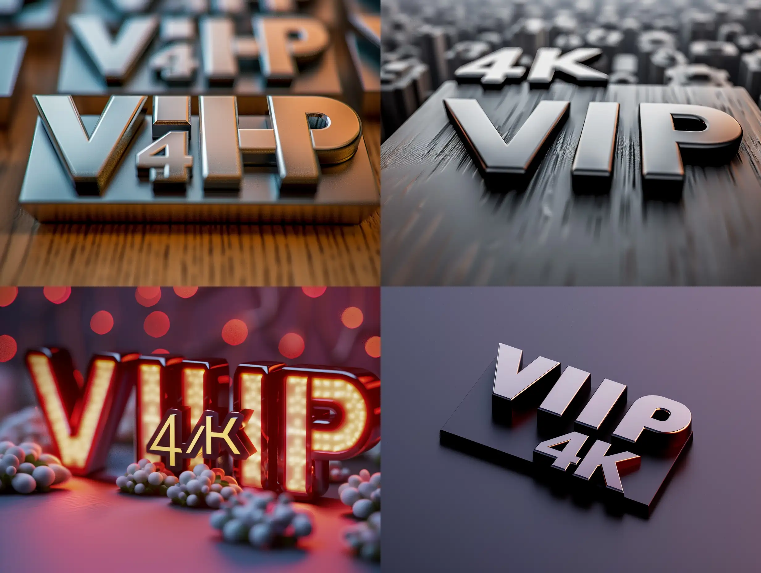 ultra-minimalist design for your Facebook cover image, focusing exclusively on the text "VIP 4K". image aspect ration 16:9. ignore all other Aspect Ratio and only keep aspect ration = 16:9