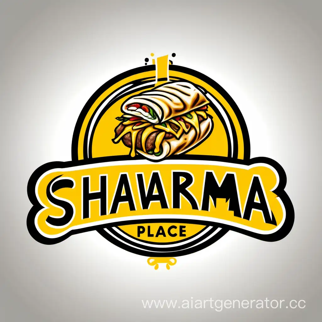 Russian-Text-Shawarma-Place-Logo-on-White-Background
