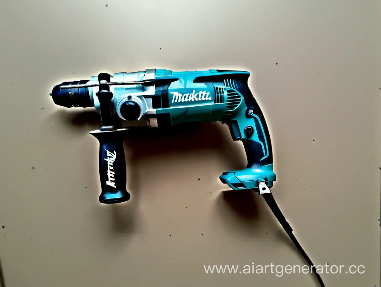 Powerful-Makita-HR2470-Rotary-Hammer-Drill-in-Action