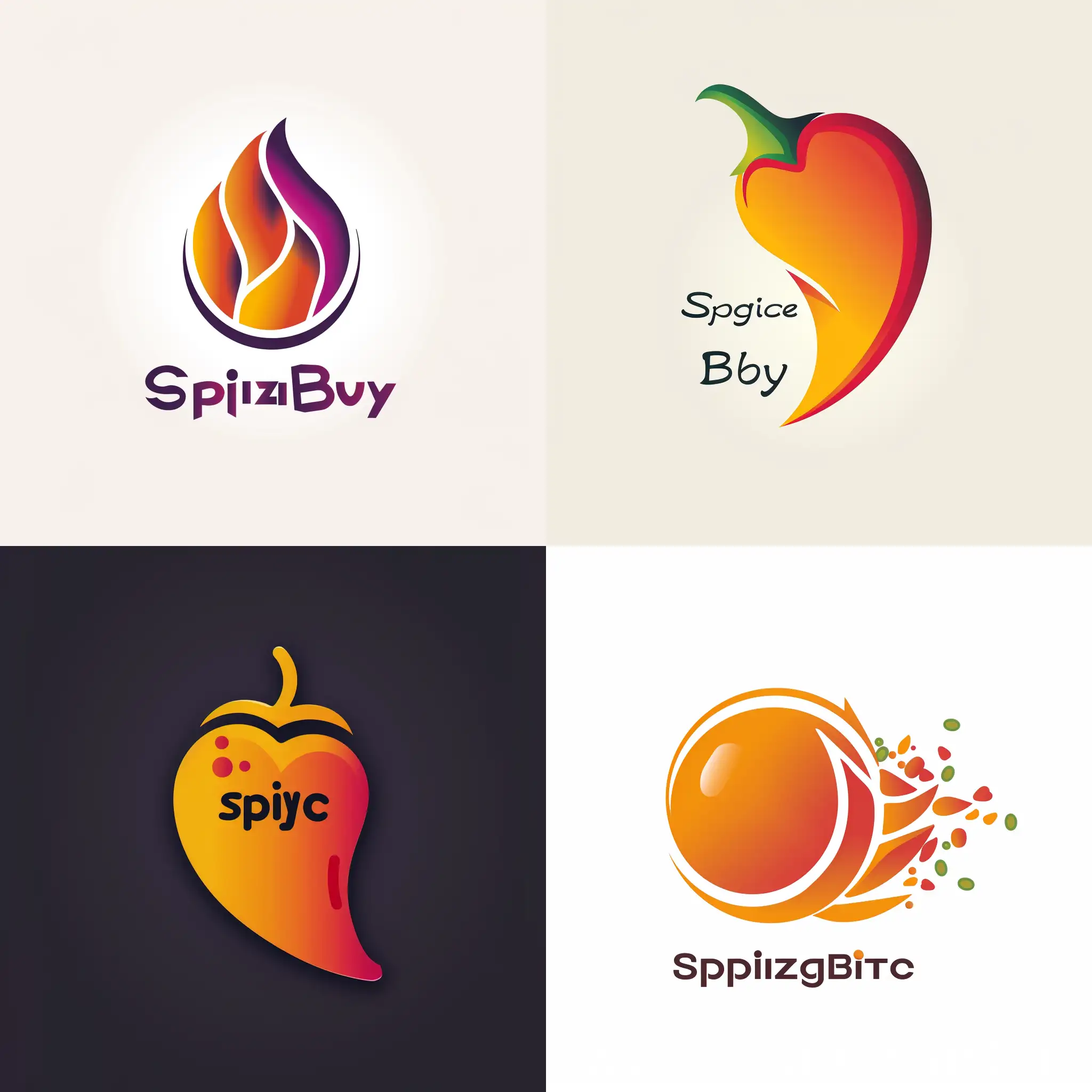 SpicyByte name logo design