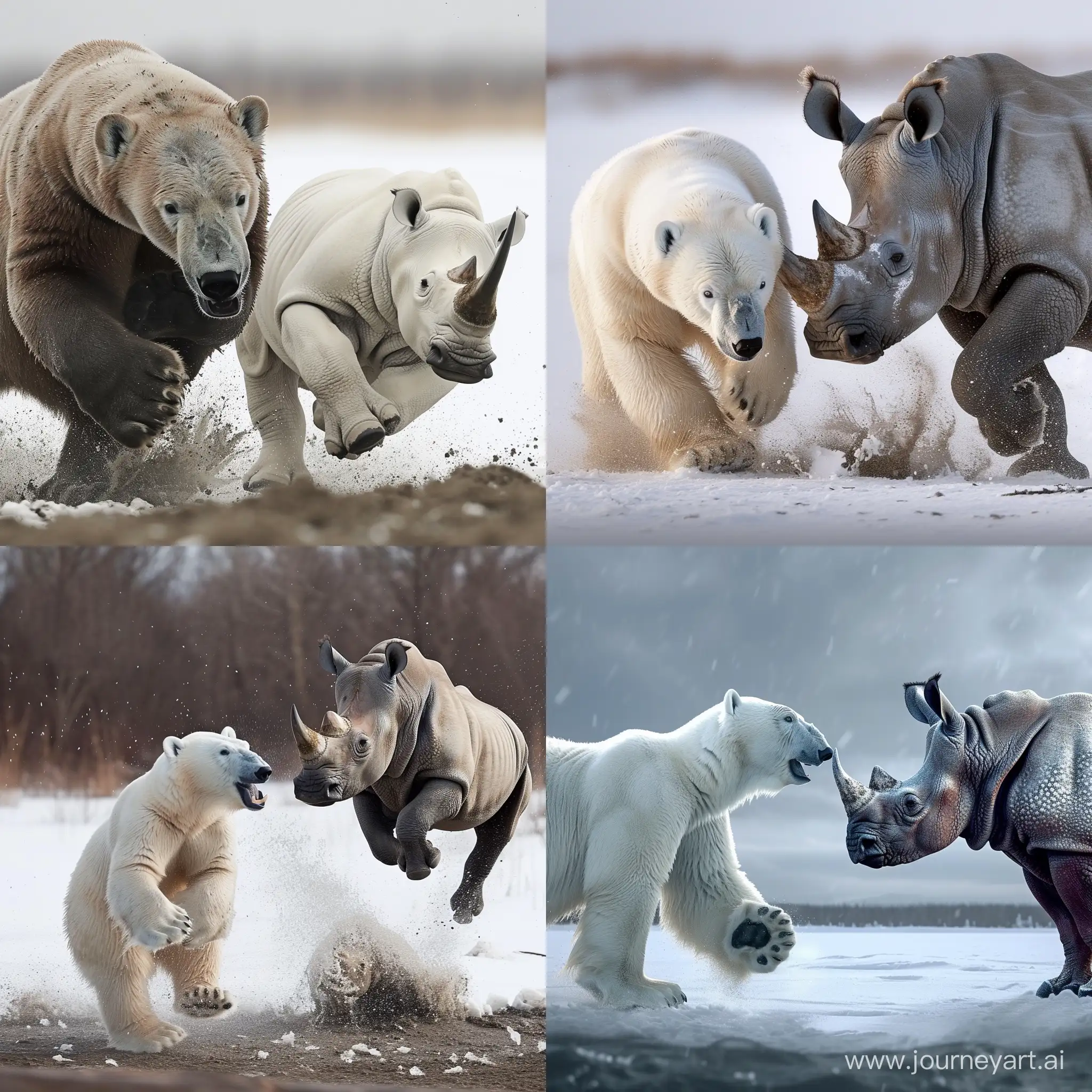 Polar bear vs rhino --v 6 --ar 1:1 --no 61978