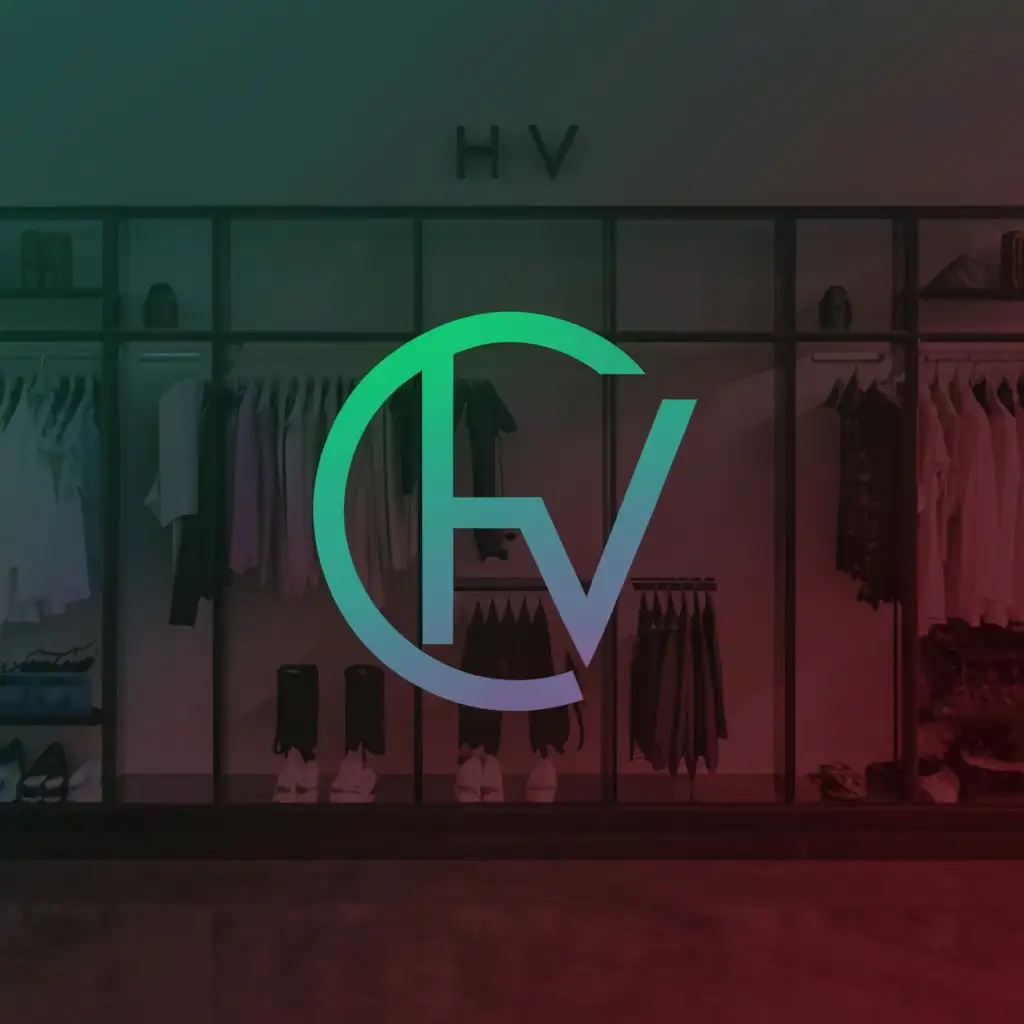 a logo design,with the text "HV", main symbol:a circle,Moderate,be used in Retail industry,clear background