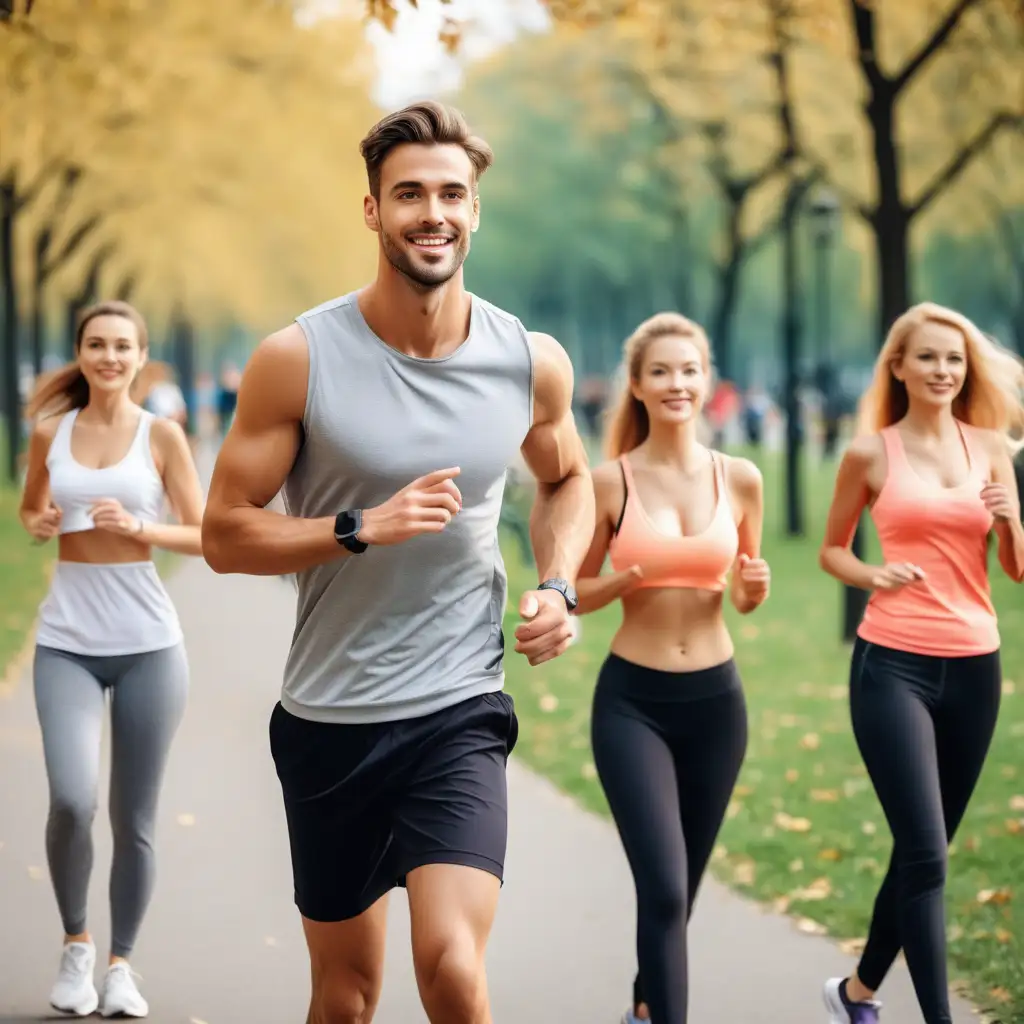 Attractive Jogger Draws Admiration from Women in the Park