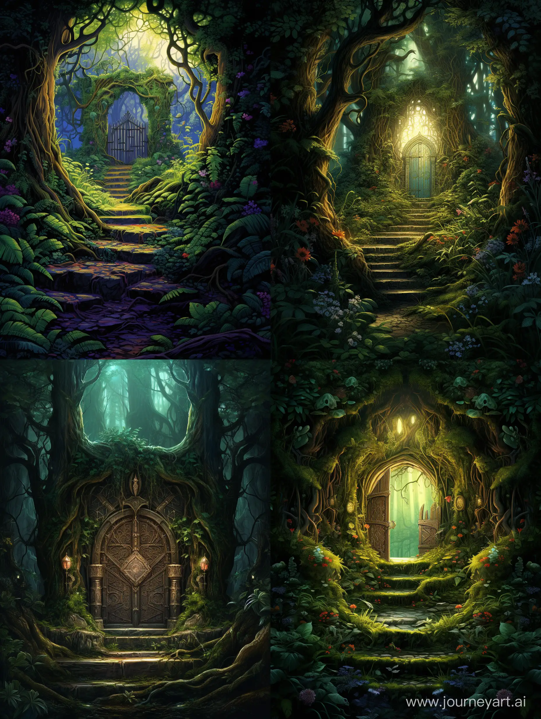 Enchanted-Glade-with-Mystical-Door-and-Beast
