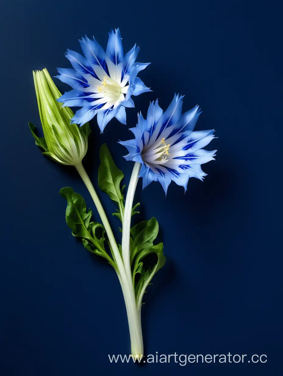 Vibrant-Chicory-Flowers-Against-Deep-Blue-Background