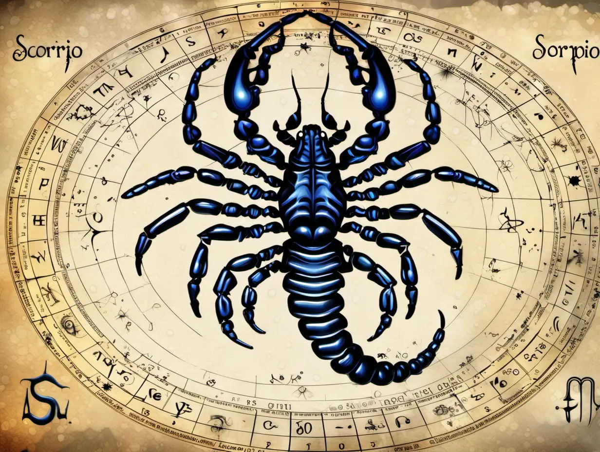 Mystical Scorpio Zodiac Sign in Cosmic Harmony