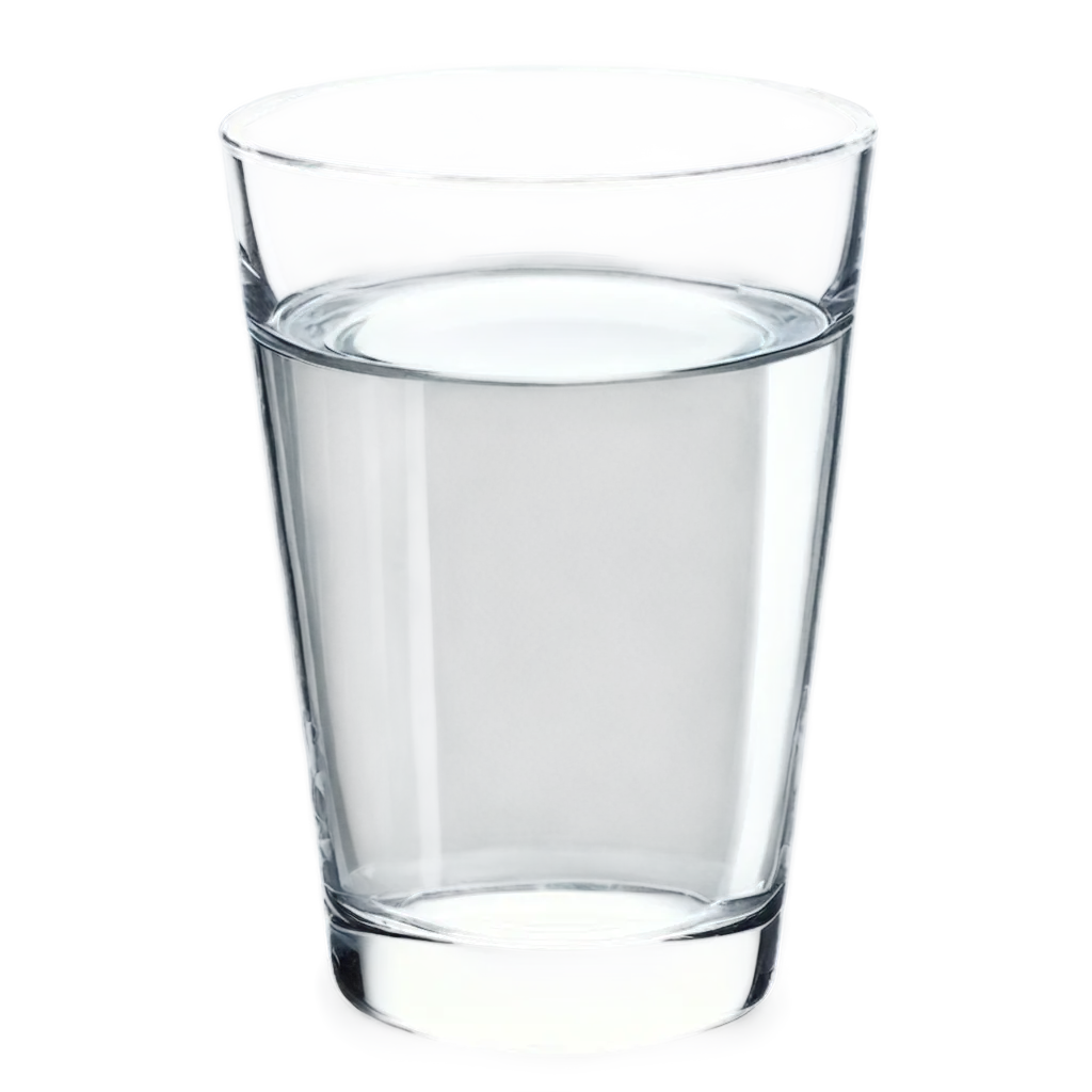 transparent water cup of glass