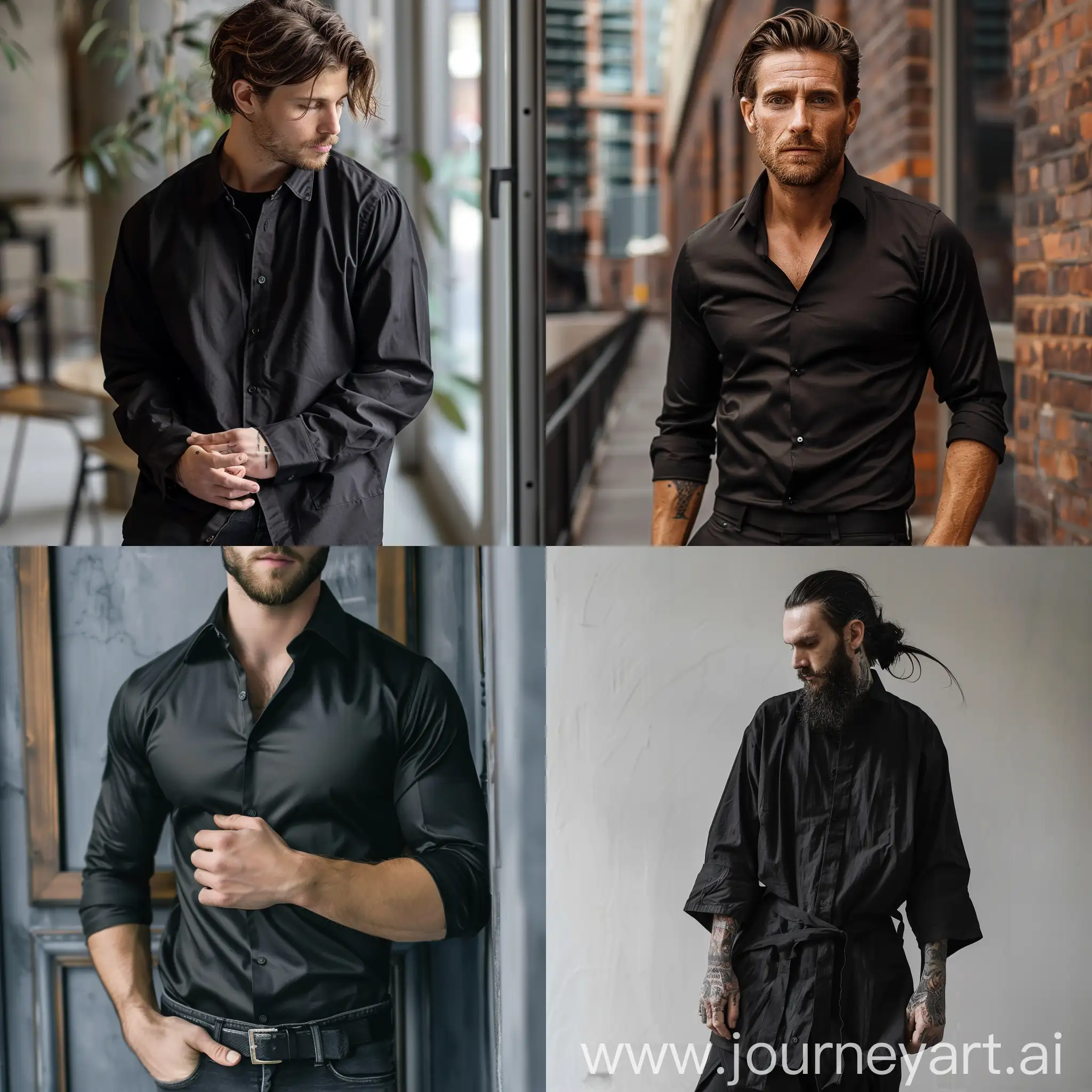 Innovative-Mens-Shirt-Design-with-Artistic-Black-Fabric