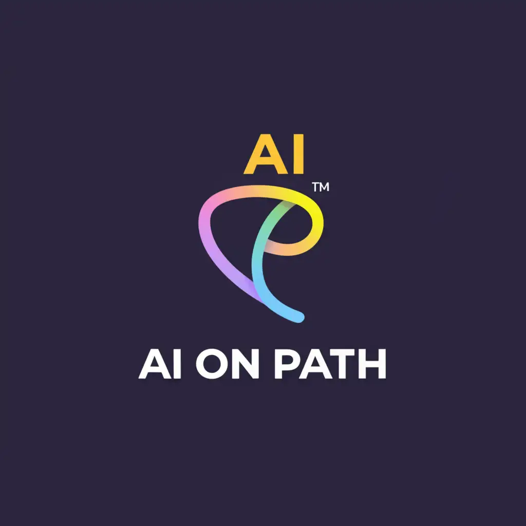 a logo design,with the text "AI on path", main symbol:Path Fork,Minimalistic,be used in Technology industry,clear background