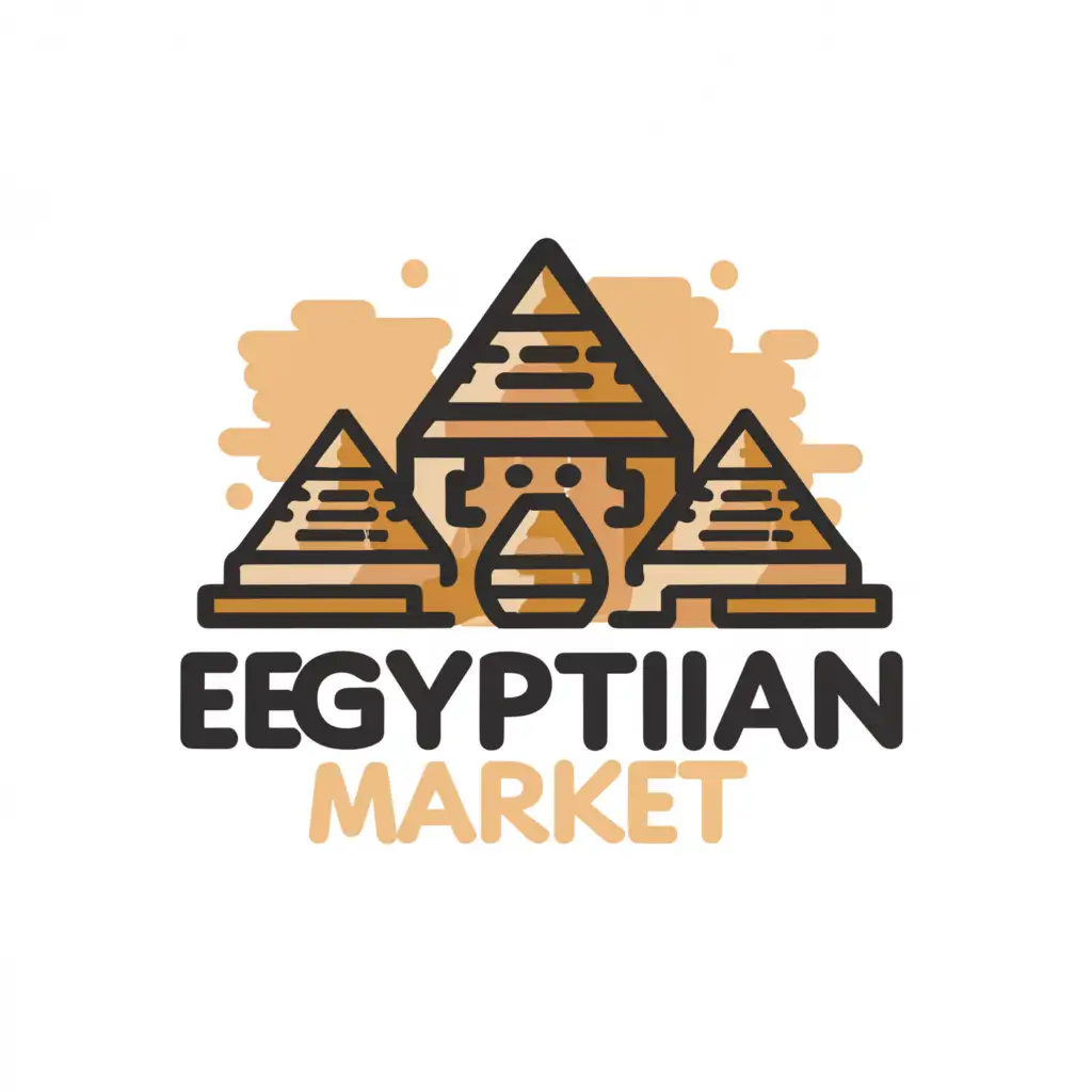 a logo design,with the text "Egyptian market", main symbol:marketplace,Moderate,clear background