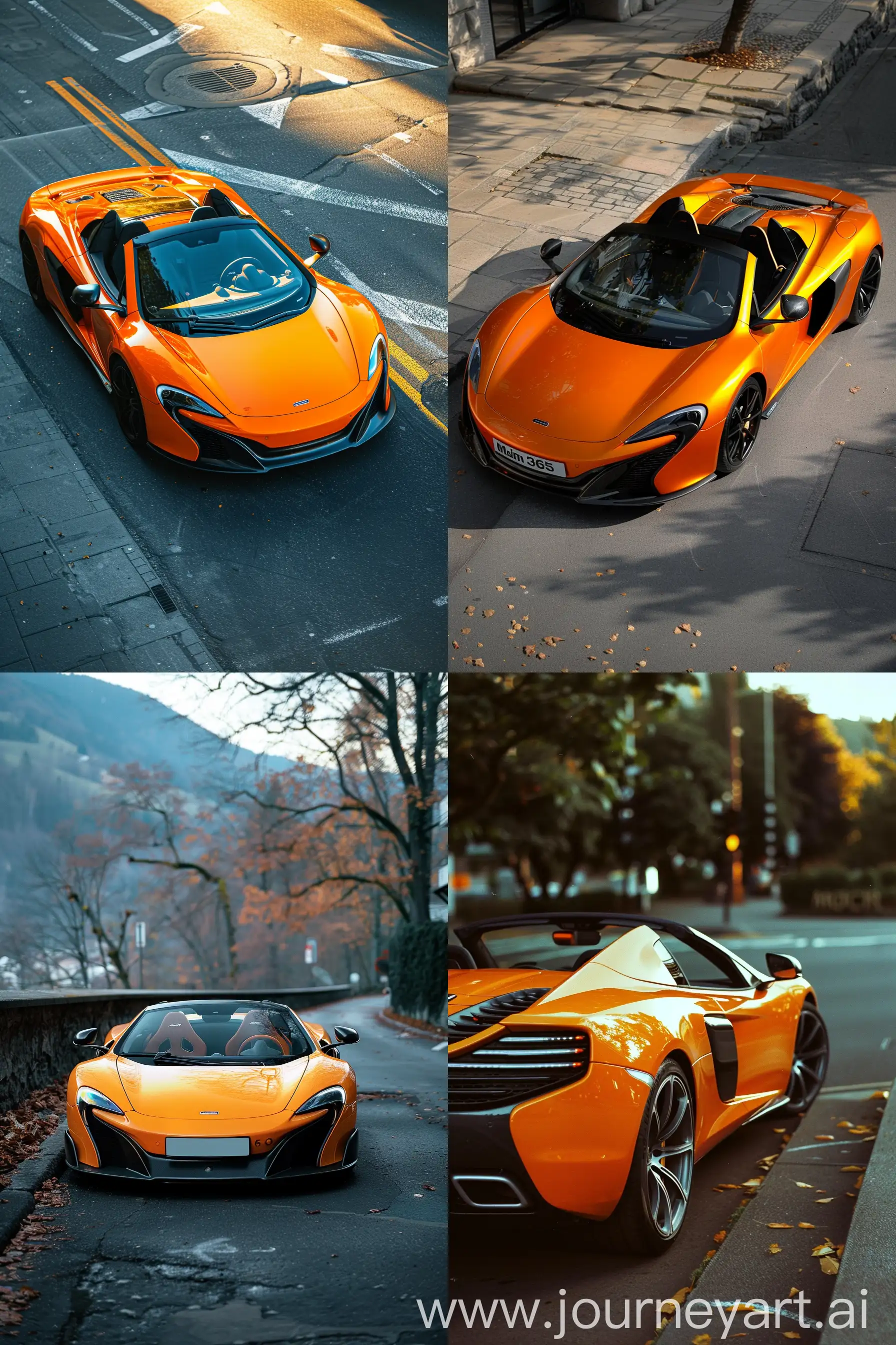 Vibrant-McLaren-650s-Spider-in-Golden-Orange-from-a-Striking-High-Angle