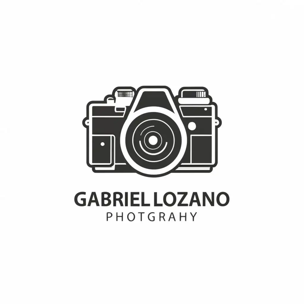 logo, Photographic camera, with the text "Gabriel Lozano Photography", typography, be used in Technology industry