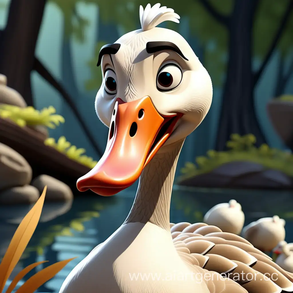 Adorable-Cartoon-Goose-Avatar-for-a-Whimsical-Profile-Picture