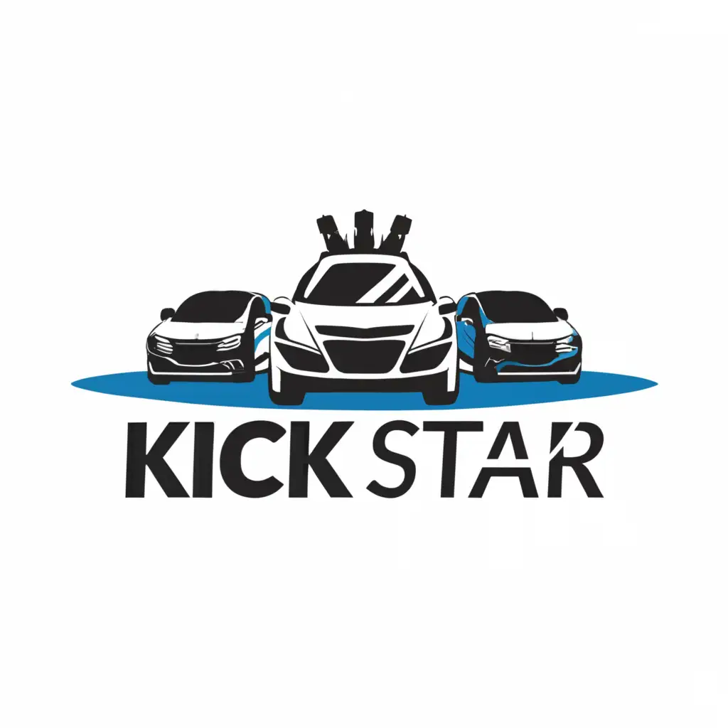 a logo design,with the text "KICK START", main symbol:VEHICLE PLATOONING,Moderate,clear background