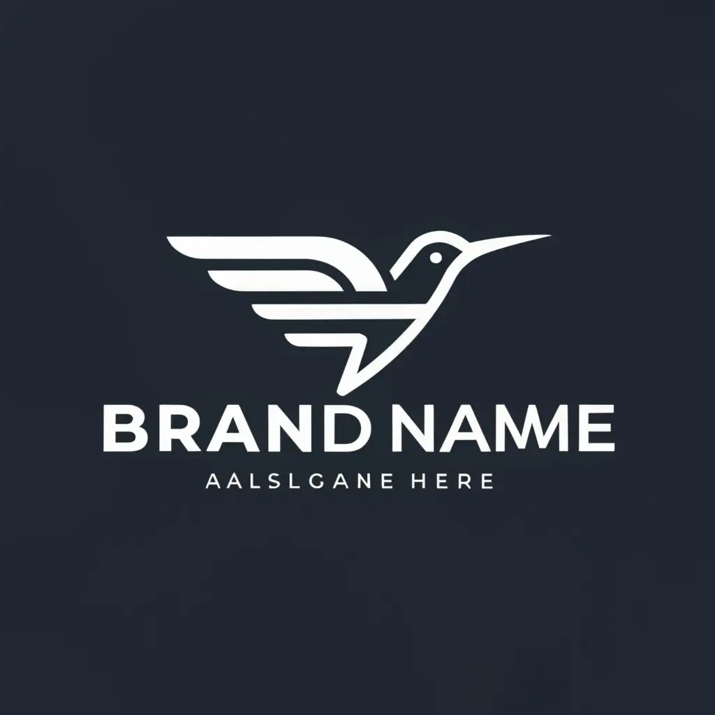 logo, black or white negative logo fast bird more variation hyperdetails, with the text "Brand name", typography, be used in Technology industry