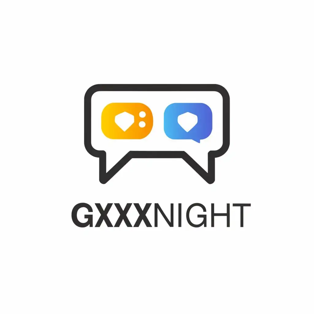 a logo design,with the text "gxxxnight", main symbol:chatrooms,Moderate,clear background