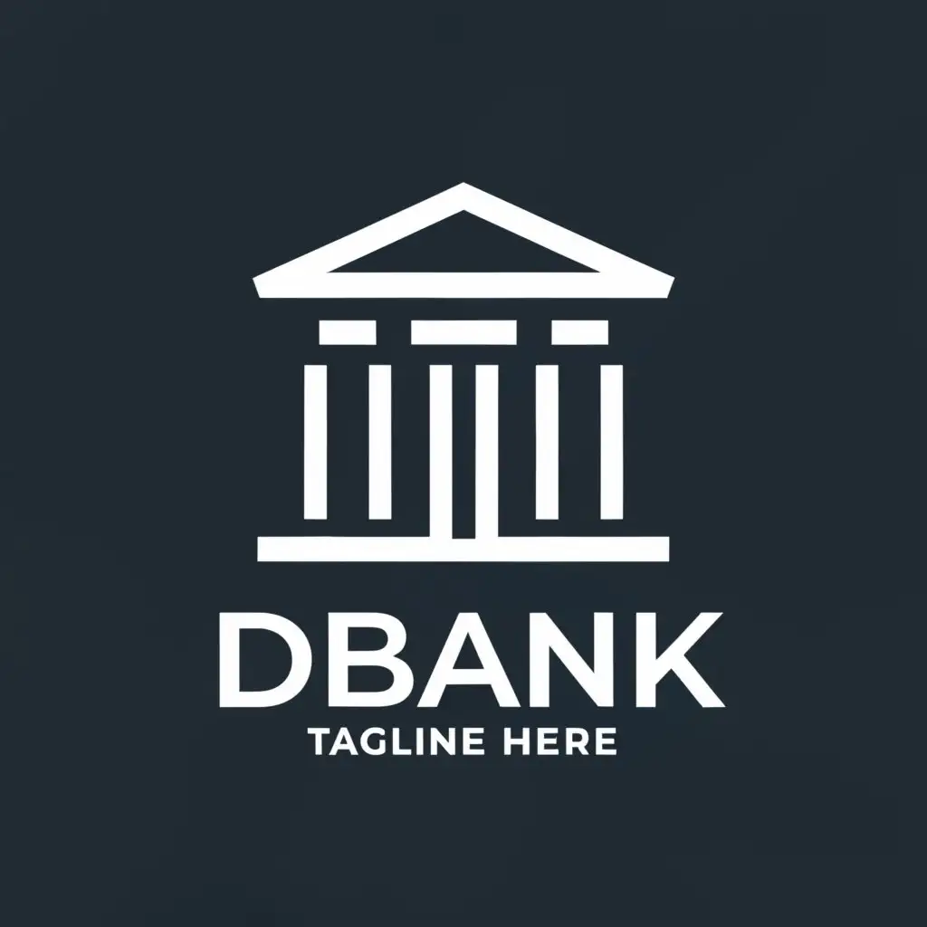 a logo design,with the text "DBANK", main symbol:BANK,Moderate,clear background