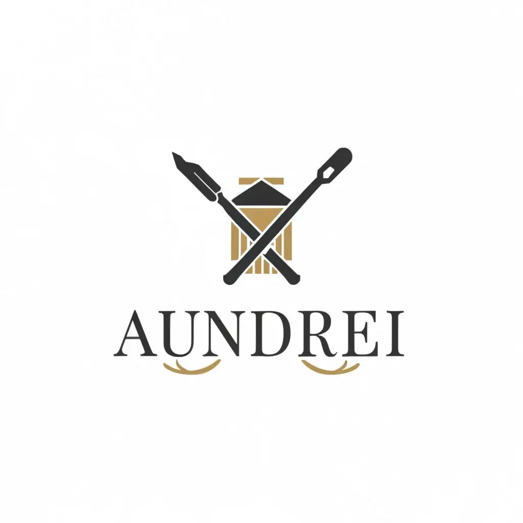 a logo design,with the text "Aundrei", main symbol:crafts,Moderate,be used in Home Family industry,clear background