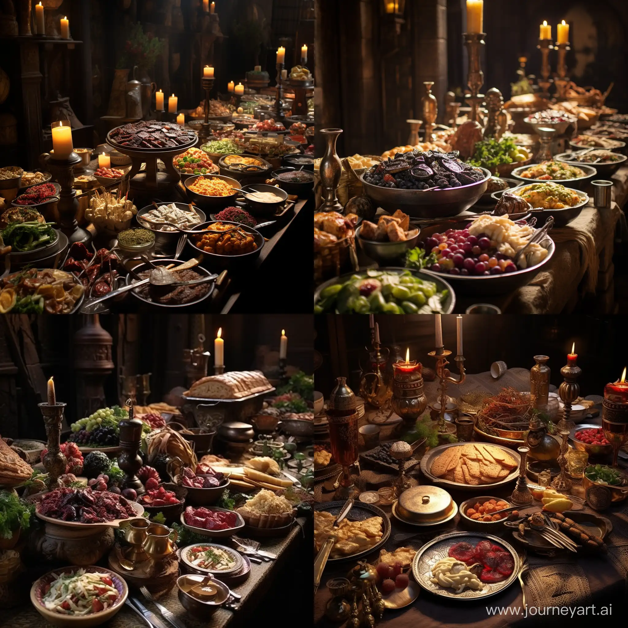 medieval noble banquet food