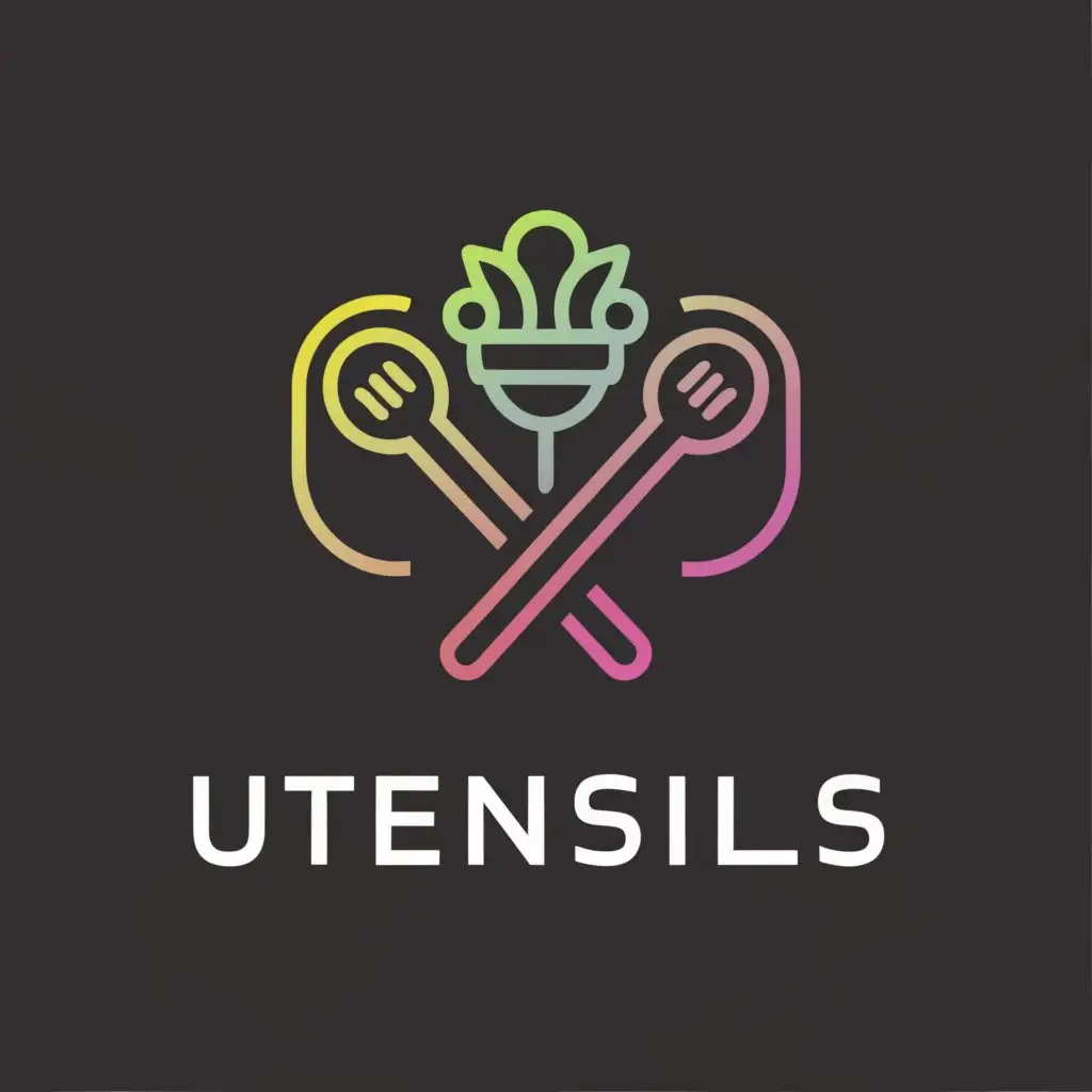 a logo design,with the text "Utensils", main symbol:App,Moderate,be used in Technology industry,clear background