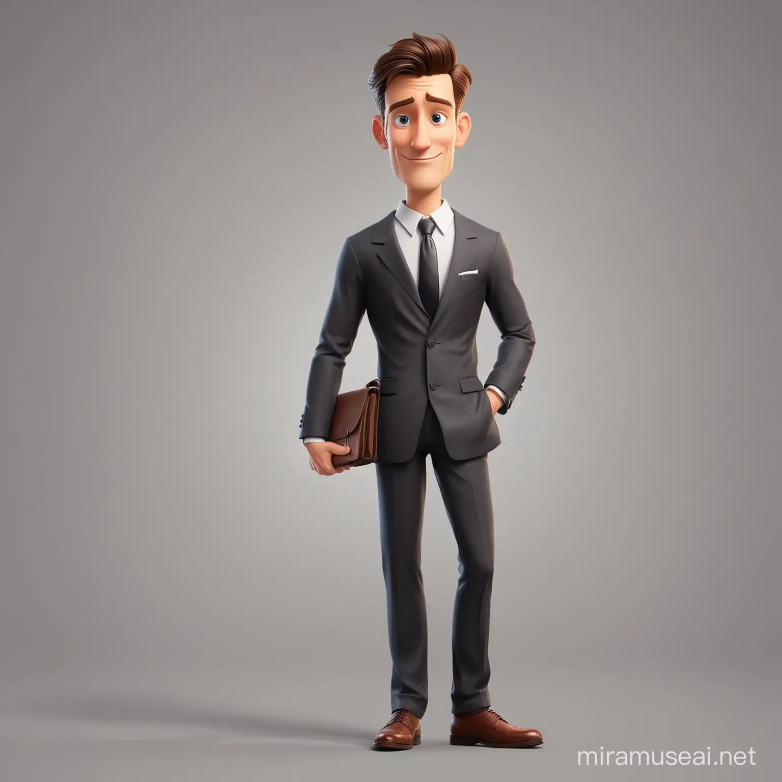 Cartoon Businessman in a Suit