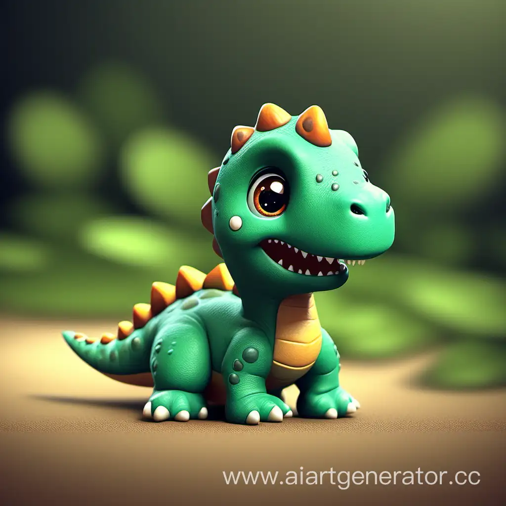 Маленький милый динозаврик 