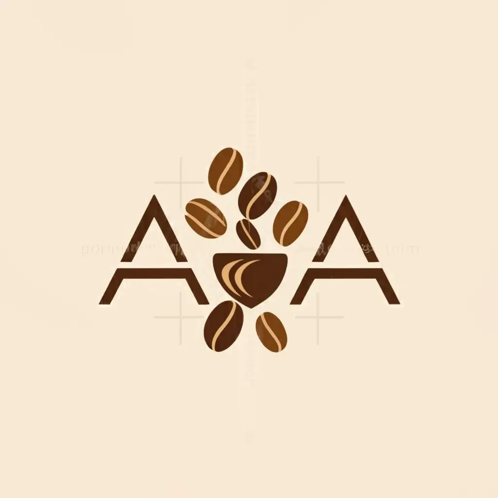 a logo design,with the text "Aya", main symbol:Coffee beans and cappuccino,Moderate,be used in Restaurant industry,clear background