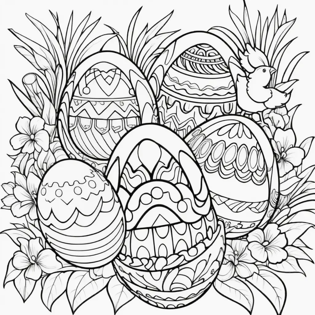 easter egges coloring pages
