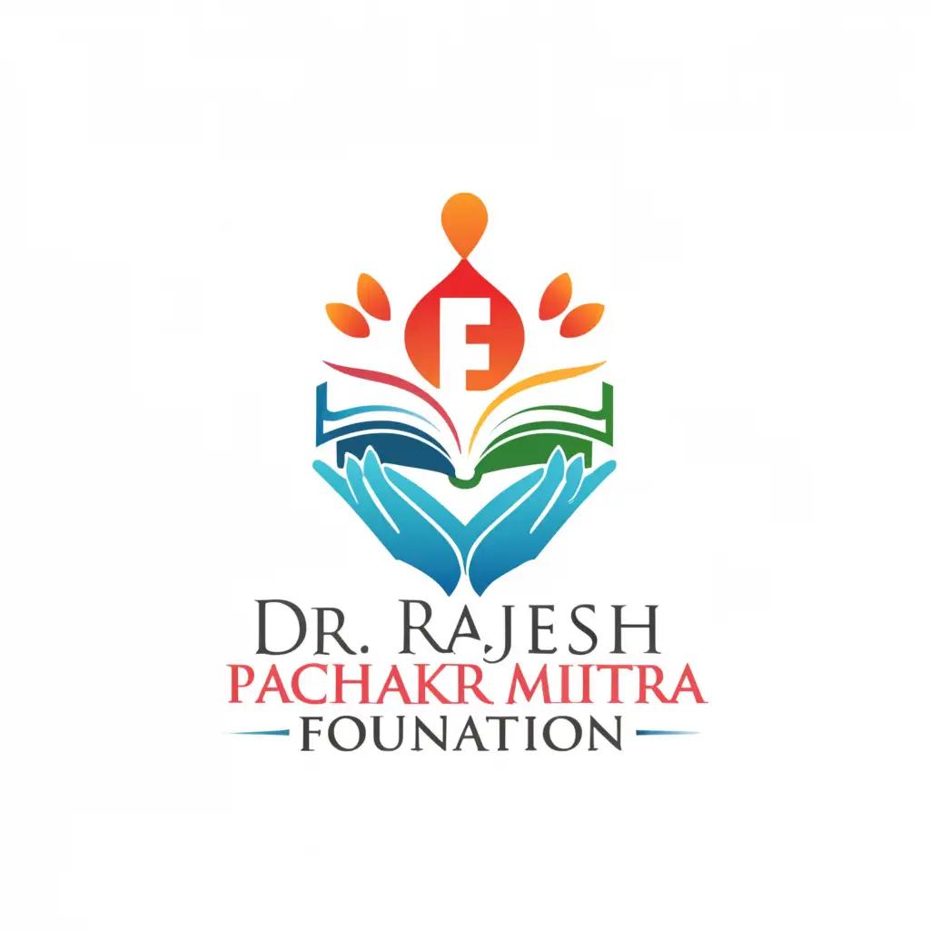 a logo design,with the text "Dr Rajesh Pacharkar Mitra Foundation", main symbol:an book / a medicine / a help,Moderate,be used in Nonprofit industry,clear background