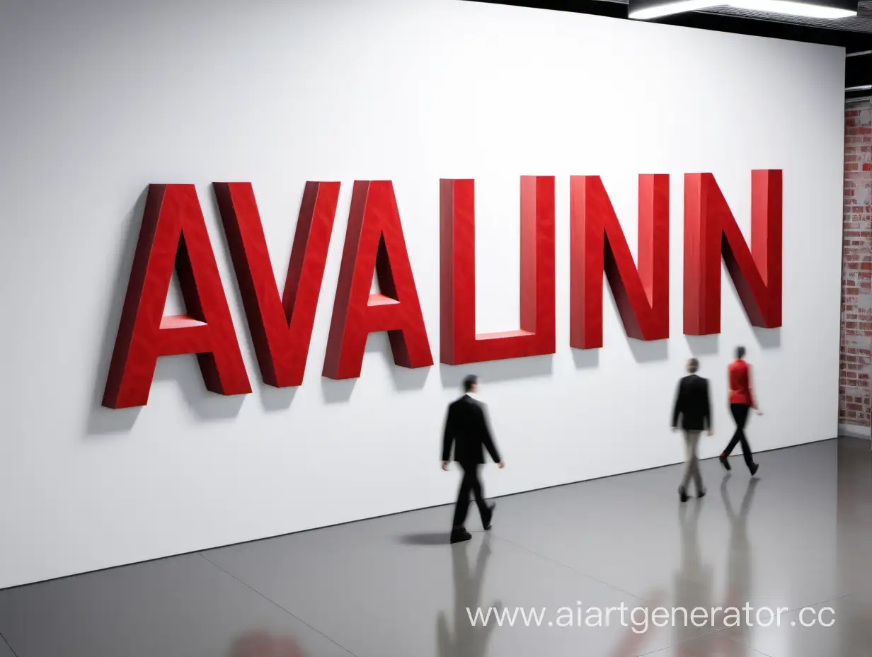 Vibrant-AVALIN-3D-Sign-Amidst-Office-Hustle