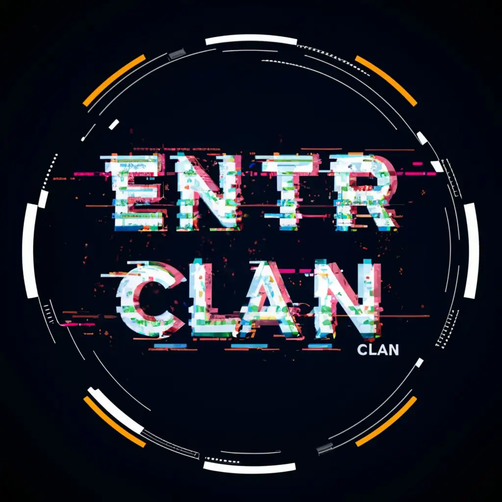 LOGO-Design-for-ENT3R-Clan-Glitch-Style-Text-with-3D-Effect-and-Clean-Background