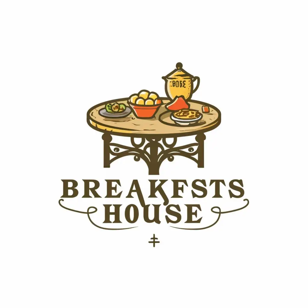 LOGO-Design-For-Breakfast-House-Elegant-Table-of-Snakes-Symbolizing-Unity-and-Abundance