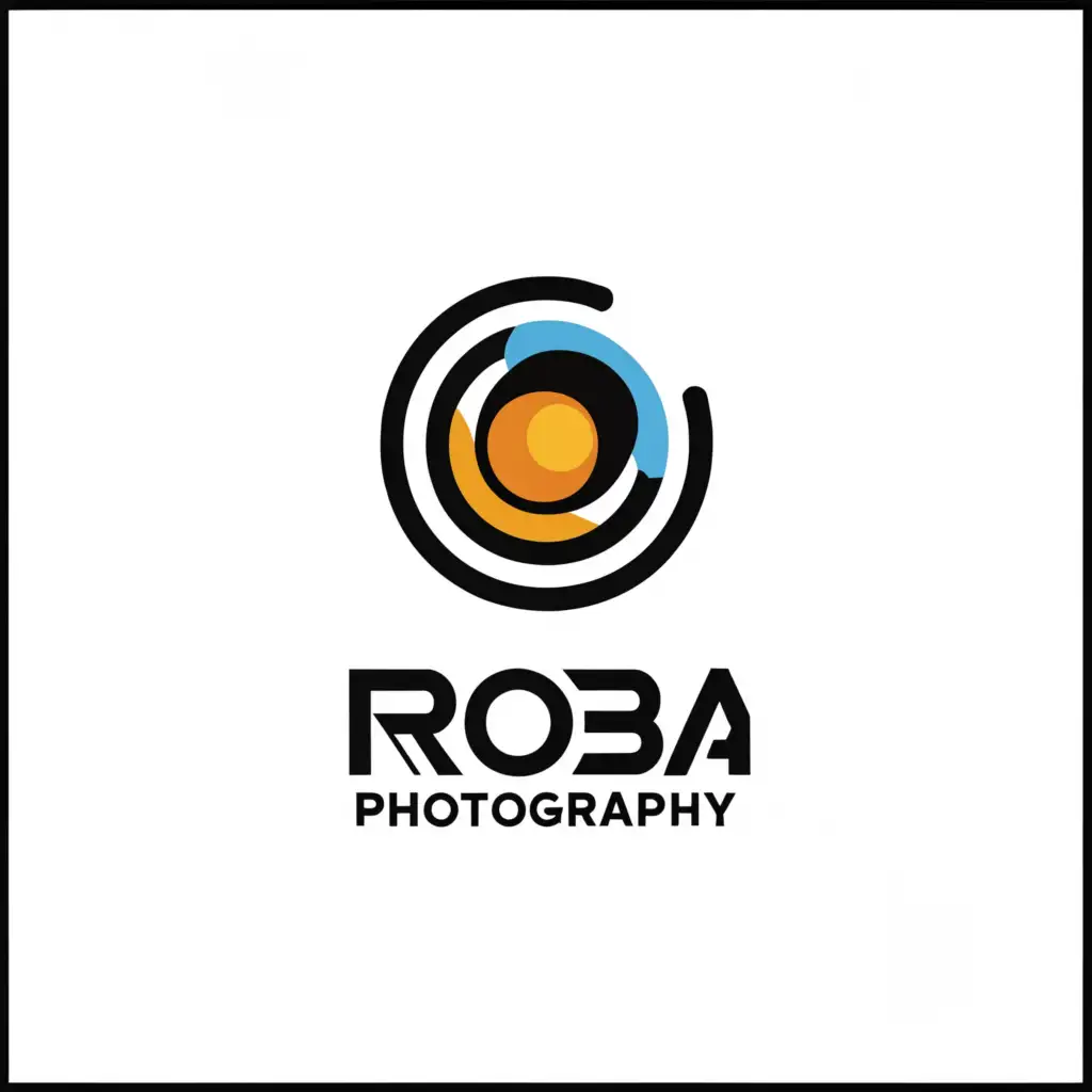 a logo design,with the text "Roba Photography", main symbol:+251968017379 // 251924400100,Minimalistic,be used in Automotive industry,clear background