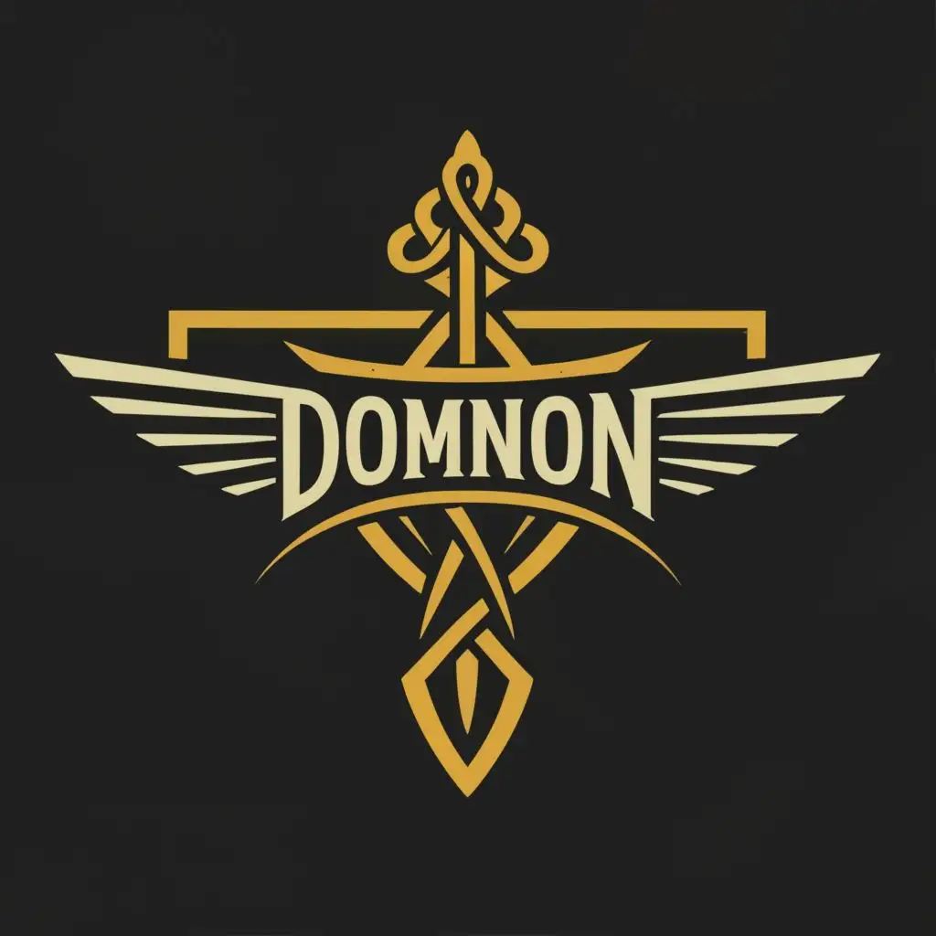 logo, Forever and spiritual, with the text "Dominion", typography, be used in Sports Fitness industry